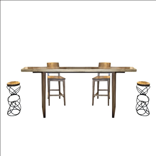 Live edge wood bar table