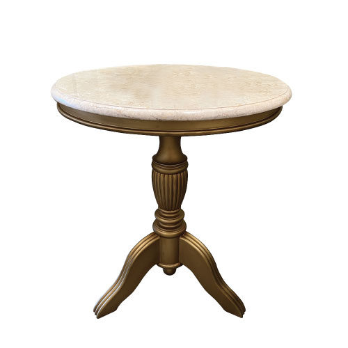 MARBLE ROUND SIDE TABLE