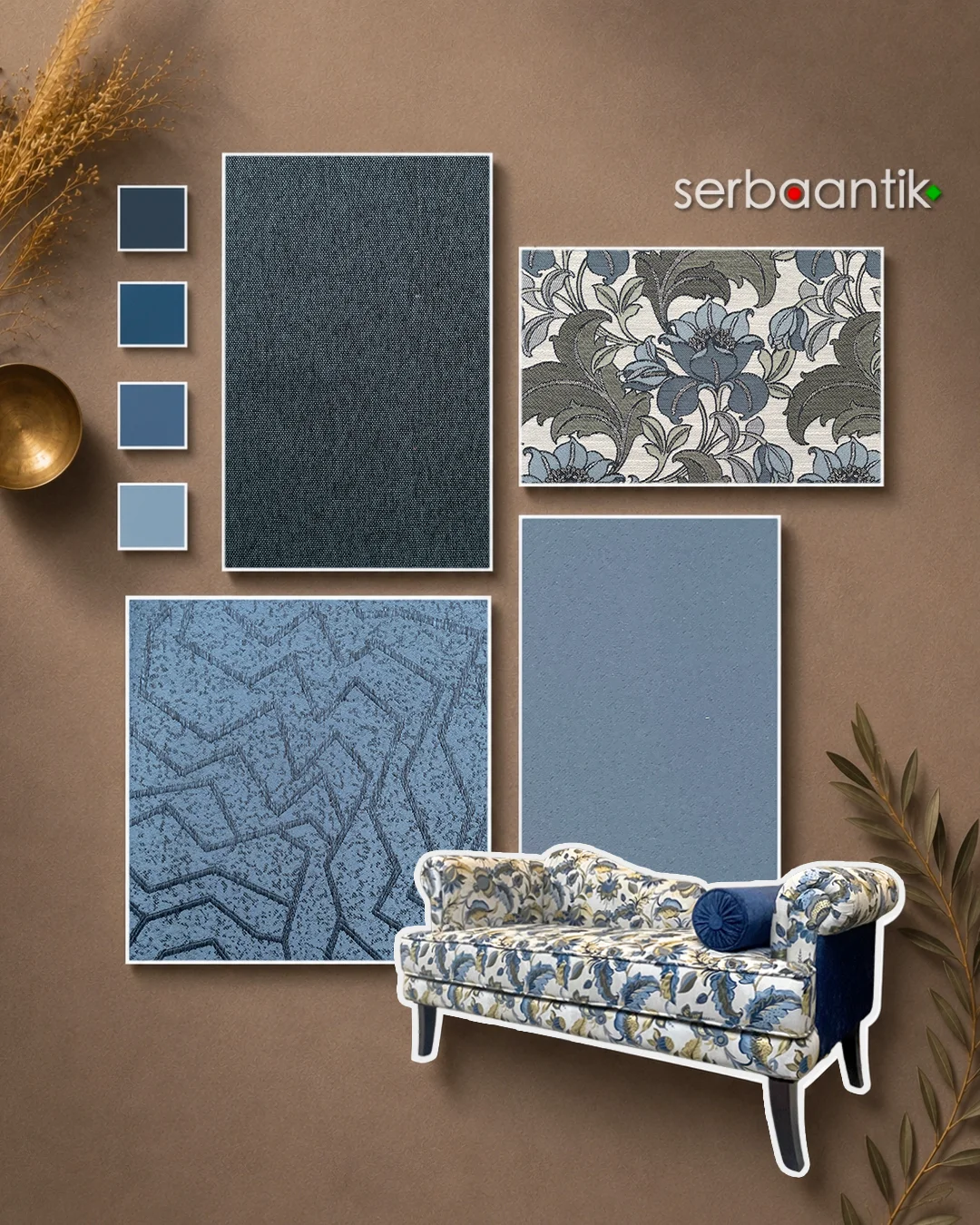 Blue Color Mood Board: Serene Tones for Elegant Interiors