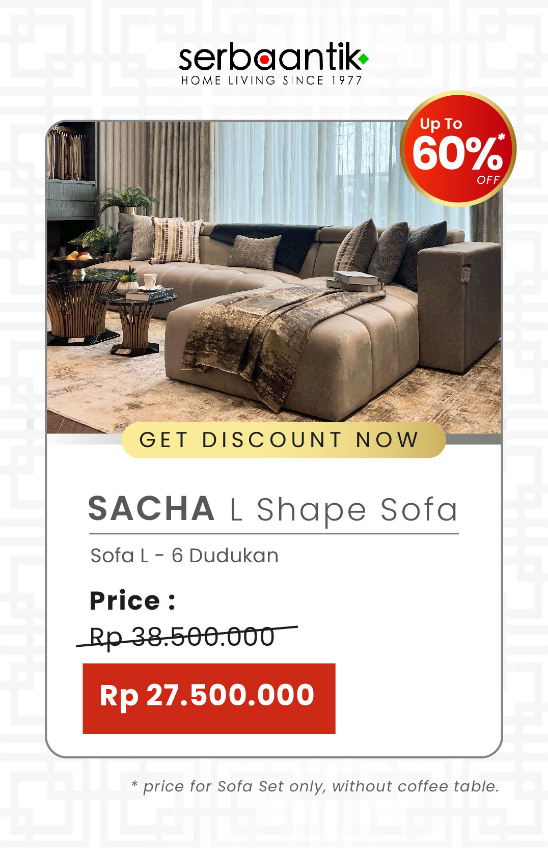 Sacha L Shape Sofa